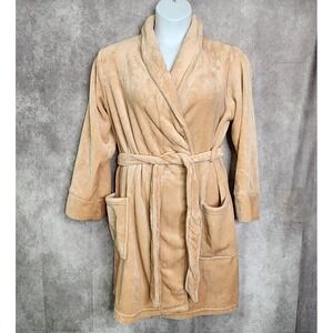 Soma Plush Robe Small/Medium‎ Beige Peach Spa Bath Sleep Loungewear Cozy Soft